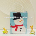 Promocional mini cuadrado lindo santa claus bolsa de papel con la cinta